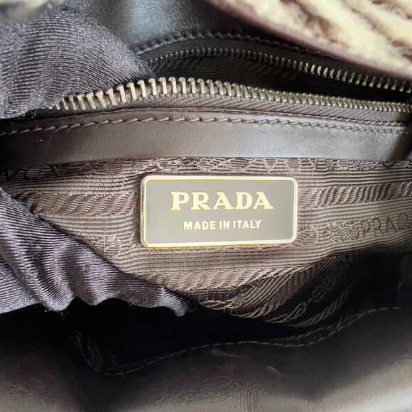 Prada Zebra Print Pony Hair Shoulder Bag - Picture 10 of 12